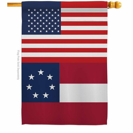 GUARDERIA 28 x 40 in. USA Star Bars American Historic Vertical House Flag with Double-Sided Banner Garden GU3907314